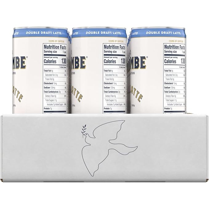 La Colombe Coffee Double Draft Latte 11 fl oz Cans (Pack of 12) Coffeehouse Quality Cold Brew Specialty Grade Coffee Beans Ready-to-Drink On-the-Go