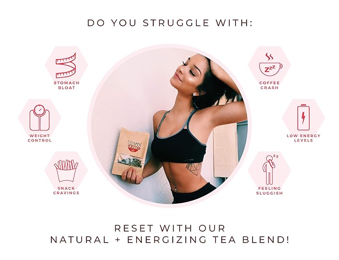 Teami Herbal Tea – Green and Oolong Tea Blend with Yerba Mate and Ginger – Plant-Based Loose Leaf Tea with Light Clean Taste – Non-GMO 30 Servings