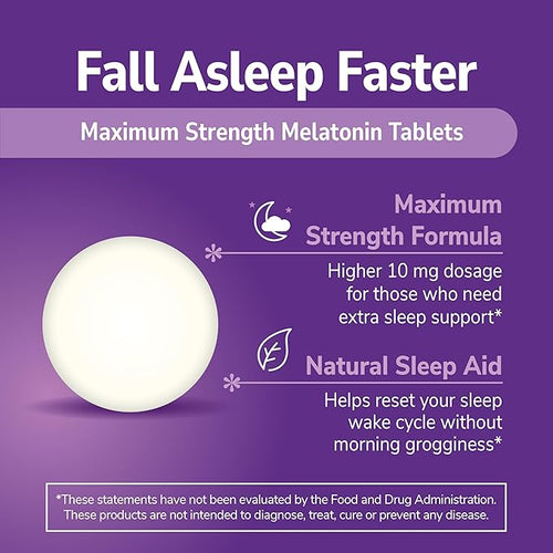 21st Century Melatonin 10mg Extra Strength (360 Count) Quick Dissolving Sleep Aid for Adults Promotes Relaxation and Restful Sleep Non-Habit Forming Gluten-Free Cherry Flavor