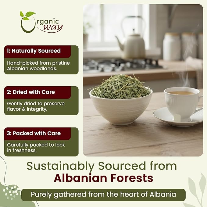 Organic Way Horsetail Herb Cut &amp Sifted (Equisetum arvense) - Herbal Tea | European Wild-Harvest | Kosher &amp USDA Certified | Vegan Non-GMO &amp Gluten Free | 100% Raw from Albania (1LBS / 16
