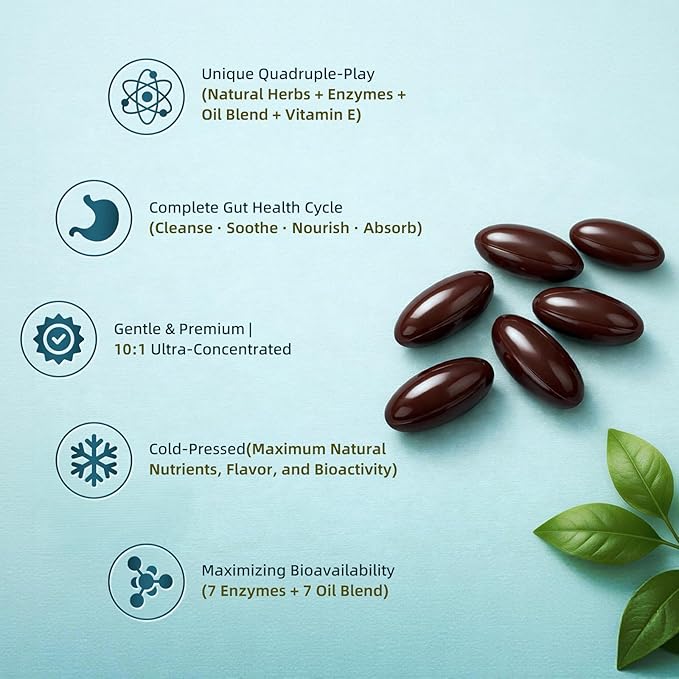Lukaree Wormwood Black Walnut Clove Cleanse for Humans Softgels 20-in-1 Extra Strength | Gut Cleanse &amp Digestive Health w/ 7 Oils &amp 7 Enzymes | 10X Concentrated Men &amp Women Natural Herb