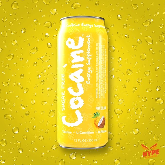 Hype Beverages Official Pre Workout Energy Drink - Sugar Free Healthy 280mg Caffeine Boost L-Carnitine Taurine Vitamins C B6 B12 Antioxidants 12Oz Sparkling Pinacolada (Pack of 12)