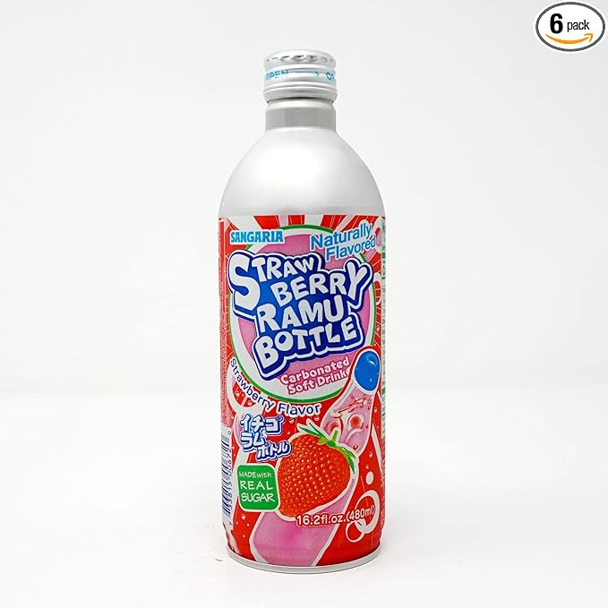 Sangaria Strawberry Ramu Bottle 480ML (6 pack)