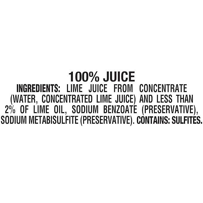 ReaLime 100% Lime Juice 4.5 fl oz bottle (Pack of 24) Made with Lime Juice from Concentrate Gluten-Free Sodium Free Perfect Mixer to add to Cocktails and Marinades