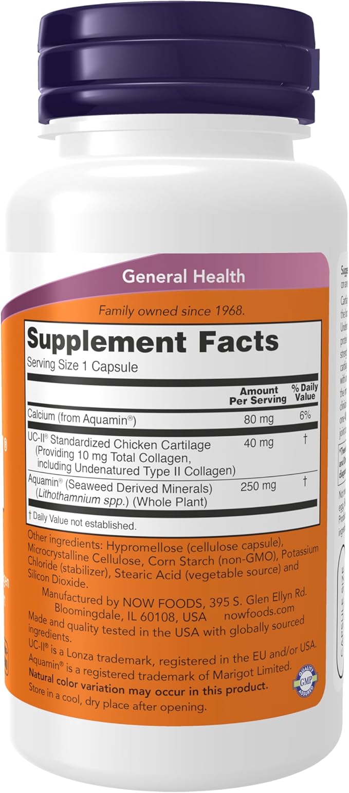 NOW Supplements UC-II Type II Collagen 120 Veg Capsules