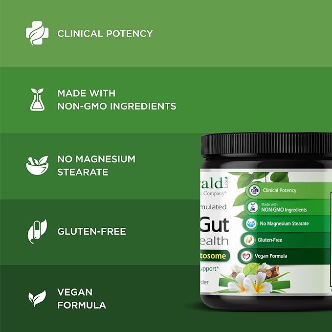 Emerald Labs Leaky Gut Health - Digestive Support Supplement with DGL Licorice Aloe Vera Extract &amp More - Supports Colon &amp Gut Health - 6.45 oz (Up to 60-Day Supply)