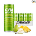 GYM WEED Athletic Focus Drink with KSM-66 Ashwagandha Lion's Mane Mushroom L-Theanine 200mg Green Tea Caffeine with Natural Sweeteners Pear Pineapple Flavor 12 Pack