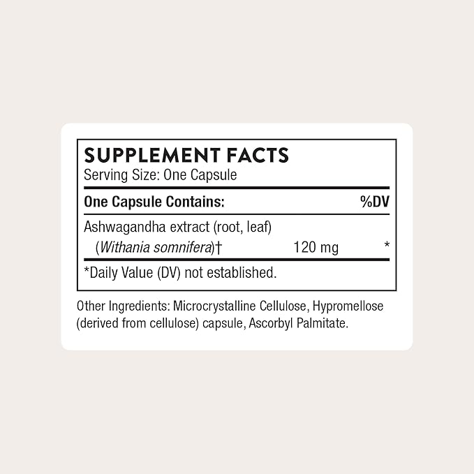 THORNE - Ashwagandha - Highly Concentrated Shoden - Calming Stress Support for Women &amp Men - Supports Daytime Energy Mental Clarity &amp Optimal Immune Function* - Third-Party Certified - 30 Cap