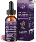 (4 Pack) Milk Thistle Liquid Drops Silymarin 1000mg Liver Supplement Detox &amp Cleanse with Dandelion &amp Artichoke Milk Thistle Organic Extract for Support Repair Liver Health Vegan Non-GMO