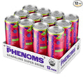 All Phenoms Daily Balance Sparkling Organic Prebiotic &amp Probiotic Drink - Adaptogen Mushroom Blend (500mg of Lions Mane &amp Reishi) Vit C Zinc (Non-Caffeinated No Stevia) - Cherry Limeade 12