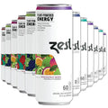 Zest Clean Energy Drinks Variety Pack – 3 Flavors – 120-150mg Caffeine + 100mg L-Theanine for Focus Energy &amp Performance – Healthy Energy Drink 12oz Can 12 Pack – Natural Energy &amp Pre Workout