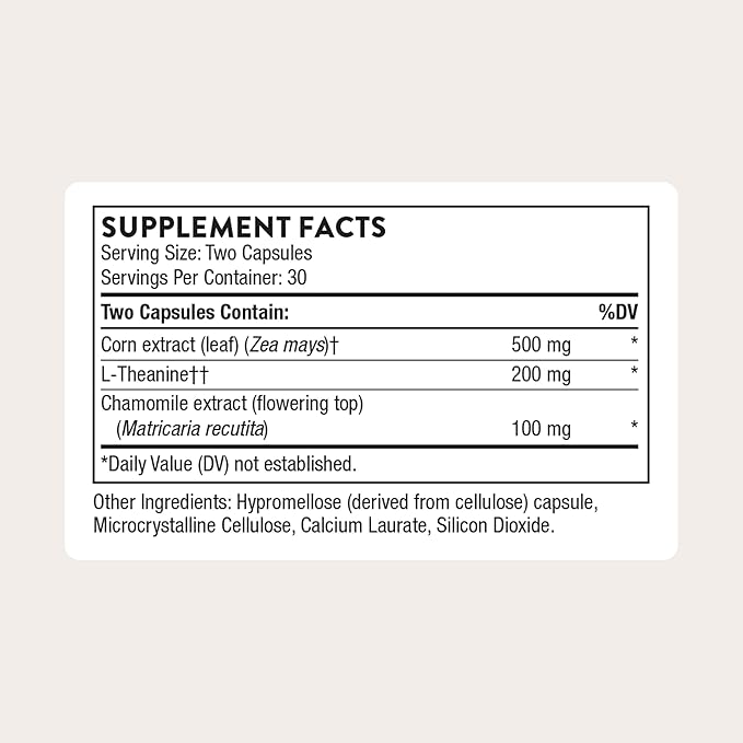 THORNE - Deep Sleep Complex - All-Natural Sleep Supplement - Supports Sleep Quality &amp All Phases of The Sleep Cycle* - with L-Theanine Chamomile &amp Maizinol - Third-Party Certified - 60 Capsul