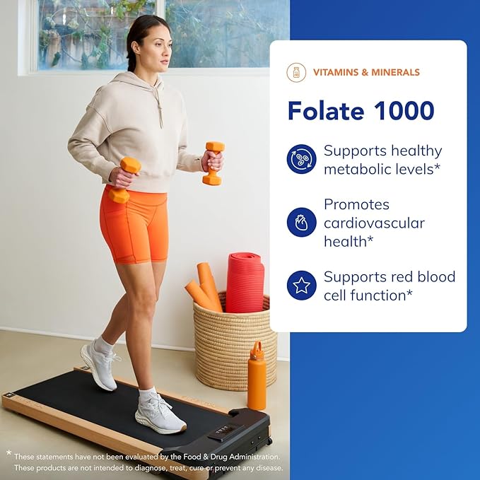 Pure Encapsulations Folate 1000 - Metafolin L-5-MTHF - Heart Health Supplement* - Folate Supplement - Non-GMO &amp Gluten Free - 90 Capsules