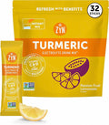 ZYN Electrolyte Drink Mix Hydration Packets Passion Fruit Electrolytes Powder Hydration Packets w/Turmeric Curcumin Vitamin C &amp D Zinc Hydrate &amp Recover Electrolyte Powder Pack of 32