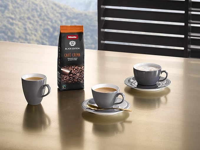 Miele Black Edition Café Crema Hand-Selected &amp Hand-Roasted Whole Coffee Beans - USDA Organic Fair Trade Certified - 8.8 oz (250g) 2 Pack