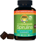 Nutrex Hawaii Pure Hawaiian Spirulina Gummies – Sugar-Free Vegan Superfood Plus Vitamin D3 Farm Grown in Kona Non-GMO 60 Count