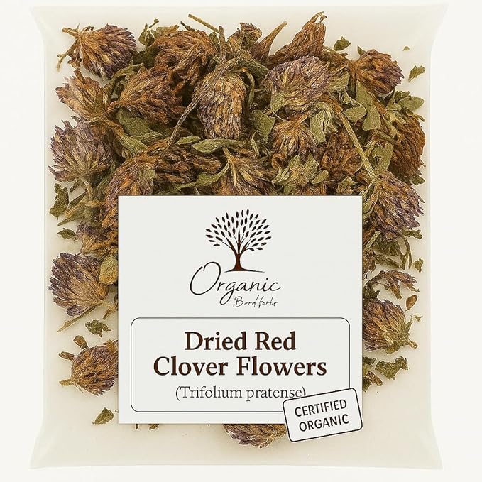 Organic Bio Herbs-Premium Dried Red Clover Flowers – Natural Herbal Tea Wellness Support Handpicked &amp Sun-Dried for Maximum Potency (Trifolium pratense) 6 Oz.