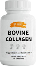 SIRUNES Bovine Collagen Supplements for Men and Women I Hydrolyzed Grass Fed Bovine Collagen Peptides Dietary Supplement for Joint Nerve &amp Bone Support - Non-GMO Anti-Aging - 100 Capsules