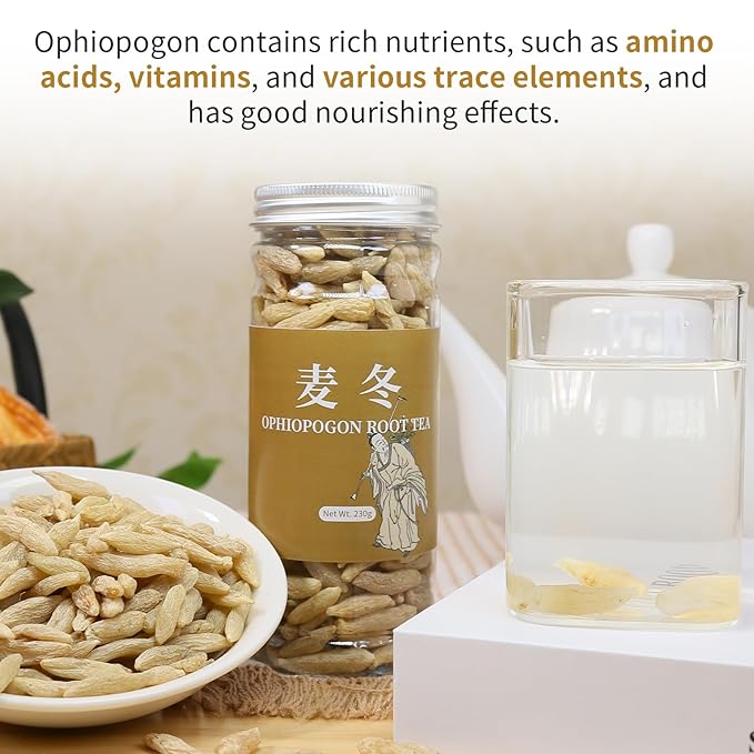 Wanhua Hall Ophiopogon Mai Dong Radix Ophiopogon Japonicas Root Mai Men Dong Nourishing Yin &ampNourishing Lungs 麦冬 麥冬 养阴润肺 祛火 8.11oz/ 230g