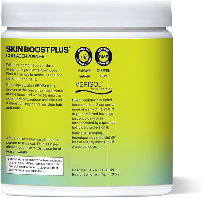 Sparkle Wellness Skin Boost Plus (No Flavor) [30-Serves] &amp Bone Mineral Boost (No Flavor) [30-Serves] | Bioactive Collagen Peptide Powder with VERISOL and FORTIBONE