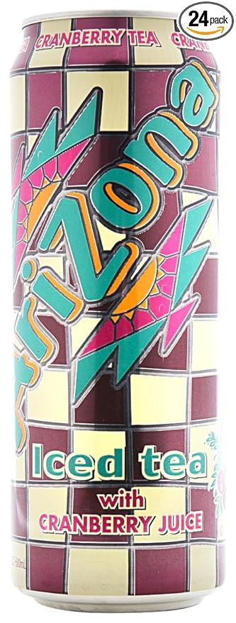Arizona Tea Can Cranberry 23 Ounce (Pack of 24)