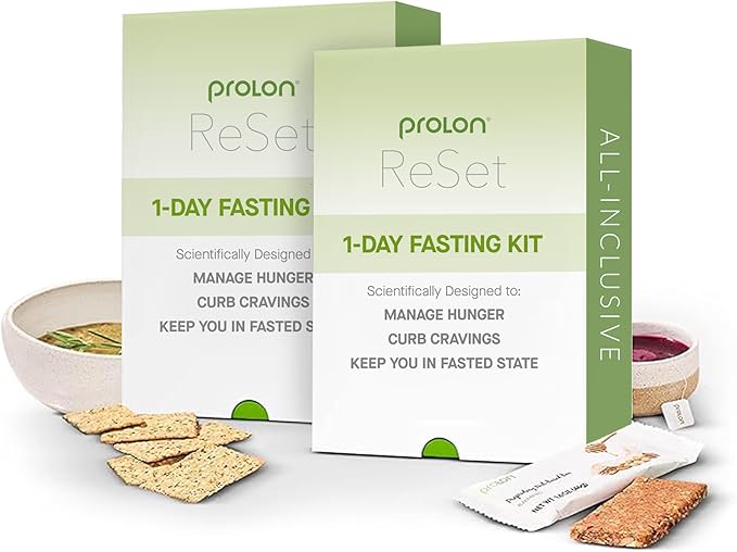 Prolon 2-Day Reset Fasting Kit | Fast with Food | Supports Healthy Aging &amp Weight Management | Low-Calorie Plant-Based Meals &amp Snacks | Developed to Not Break Your Fast (2-Day Kit)
