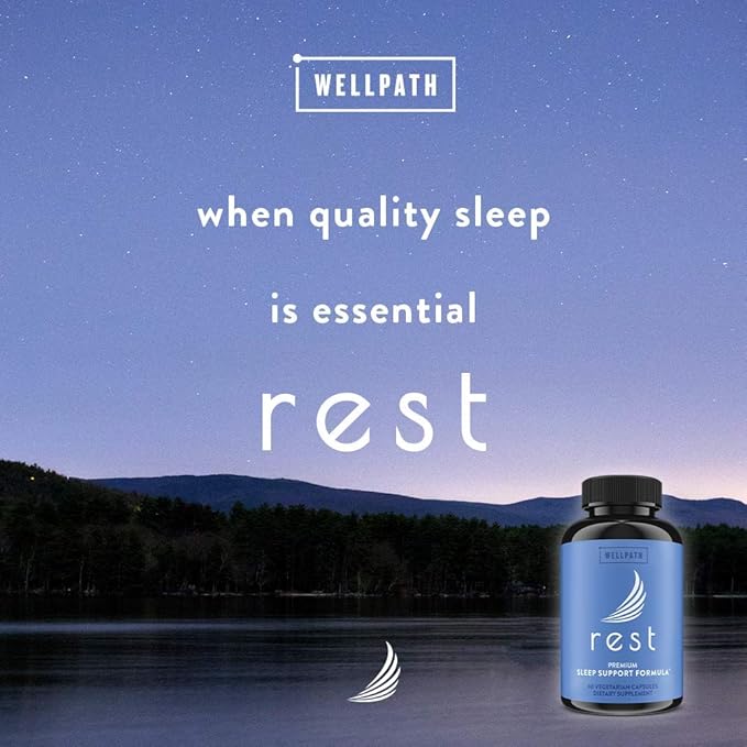 WellPath Pure ACV Apple Cider Vinegar Gummies with The Mother and Rest Valerian Root Sleep Aid for Adults with Melatonin &amp L-Theanine - Natural Sleep Support 60 Ct Each