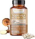 Tiger Milk Mushroom Extract (Lignosus rhinocerus) - Premium LiGNO TM02® - &gt30% Polysaccharides - Lungs &amp Respiratory Support - Cognitive &amp Immune Health - 60 Capsules - Vegan - Zero Additiv