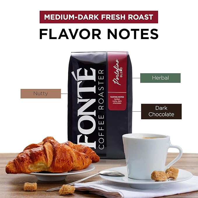 Fonte Coffee Roaster - Drip Coffee - Medium-Dark Fresh Roast - Roasted in Seattle - Single Origin - Herbal Nutty Dark Chocolate - 12 oz - Portofino