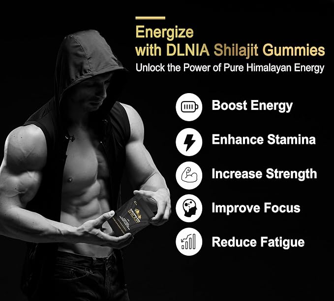 Shilajit Gummies with Ashwagandha Turmeric - Organic Zero Sugar &amp Vegan-Friendly Himalayan Shilajit for Men &amp Women - Energy Calm Cortisol Sleep Immune Support &amp Overall Health