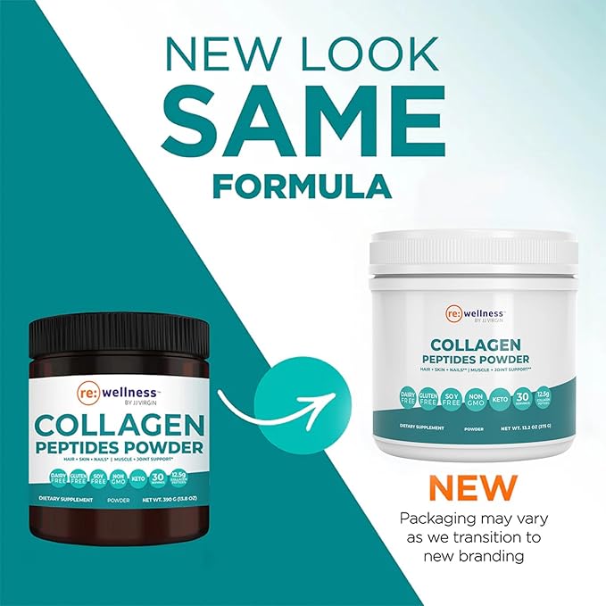 Reignite Wellness by JJ Virgin | Collagen Peptides Powder | Collagen Peptides Powder Supplement | Hair Skin &amp Nails Support | Muscle &amp Joint Support Supplement | 30 Servings