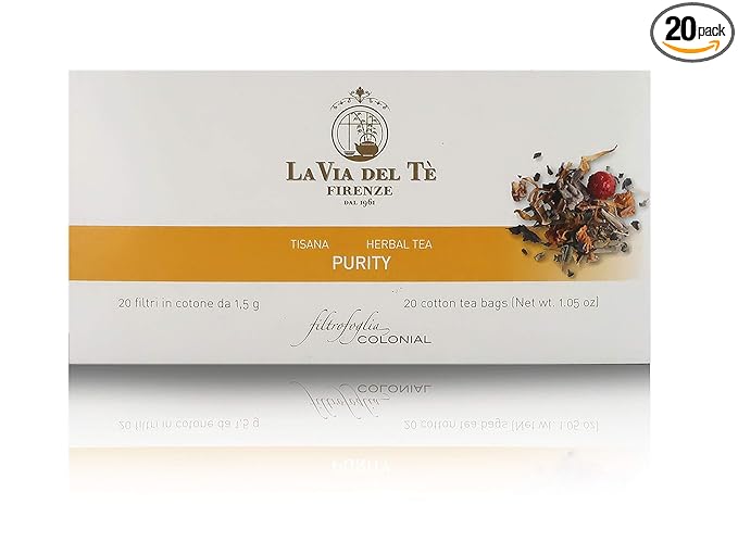 La Via del Te Purity Infusion Purifying Herbal Tea 20 Teabags Total Net Wt: 30g / 1.05oz