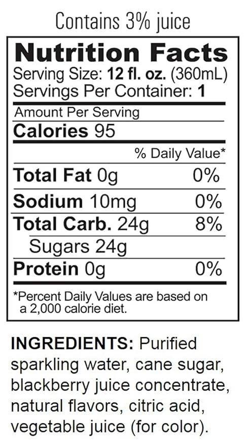 GuS Soda - Dry Blackberry - 12 oz (6 Glass Bottles)