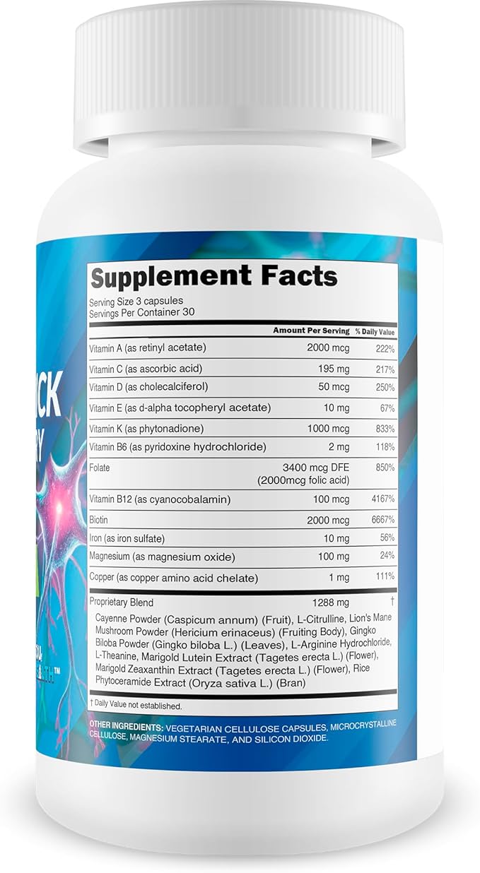 Honey Trick - Our Best Blood Flow Vision &amp Memory Supplement for Brain - Nervous System Support - Blood Balance Supplement - Japanese Capsaicin Honey Boost XL Nootropics Brain Support