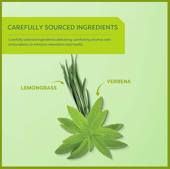 Wissotzky Lemongrass &amp Verbena Green Tea (6 Pack - 120 Tea Bags) | Soothing Aroma | Antioxidant Rich | Refreshing Green Tea Bags