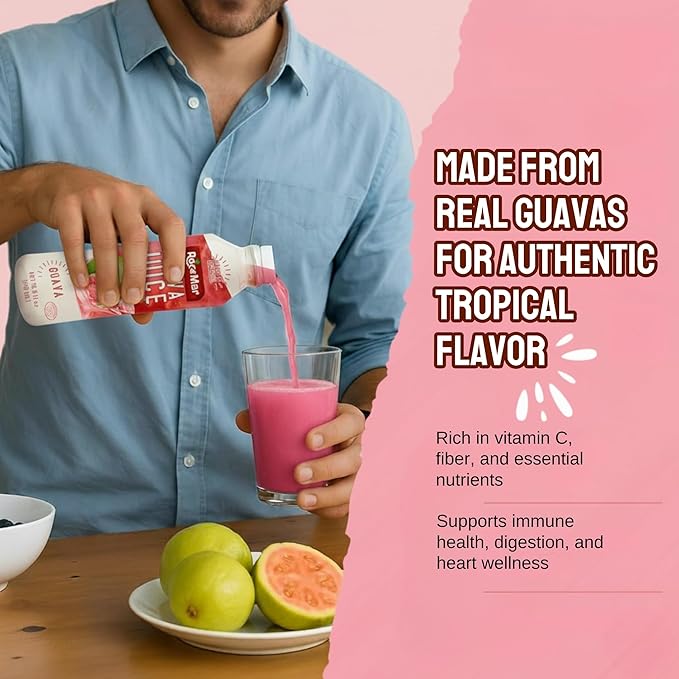Pack of 12 | 16 Fl Oz | Rozemar Guava Juice | Tropical Guava Beverage | Source of Vitamin C | Smooth &amp Refreshing Fruit Drink | Flavorful Juice