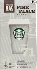 Starbucks Pike Place Roast Via Instant Coffee - 48 Packets