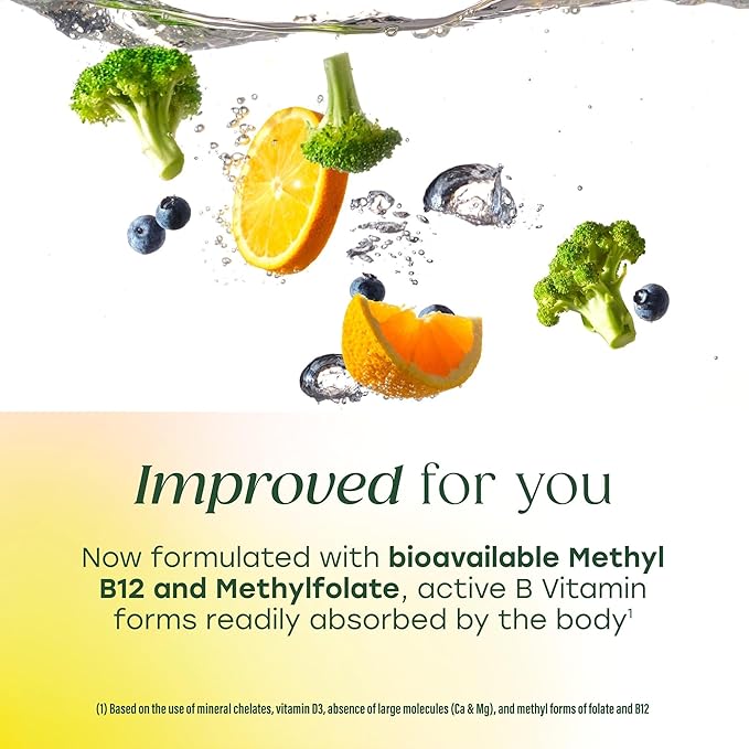 MegaFood Multivitamin for Women 40+ One Daily Womens Multivitamin - with Methylated B12 Methyl Folate Vitamin D3 C &amp Zinc - Energy Metabolism Immune Support &amp Bone Health Vegetarian 60 T