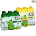 Iberia Aloe Vera Drink with Pulp 9.5 fl oz Original (Pack of 6) + Mango (Pack of 6)