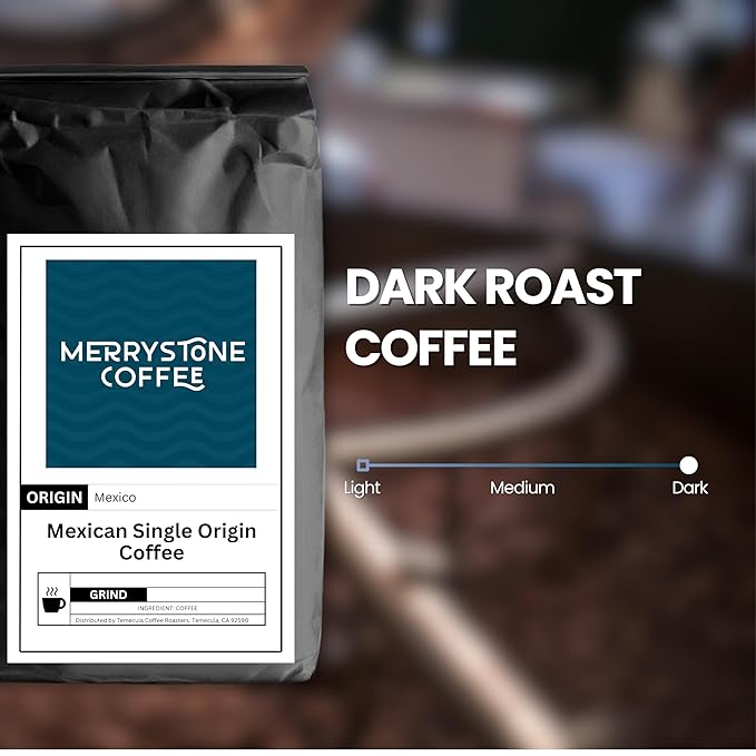 Merrystone Mexico Single Origin Coffee Medium Roast Roasted to Order 5 Lb Whole Bean