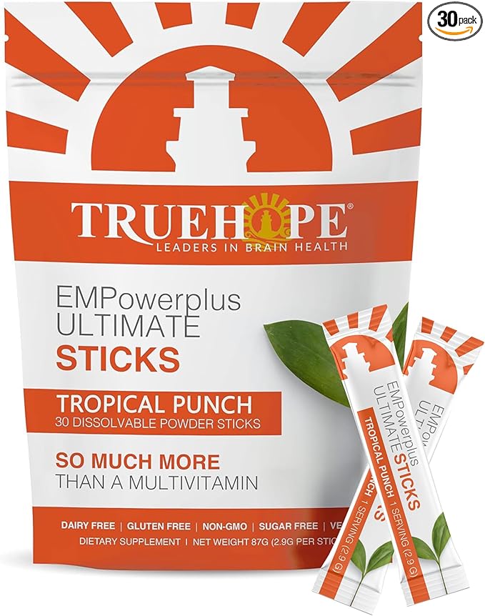 Multivitamin Nootropic Pouches with Inositol - Once-Per-Day EMPowerplus Ultimate Sticks - 30 Count (Tropical)