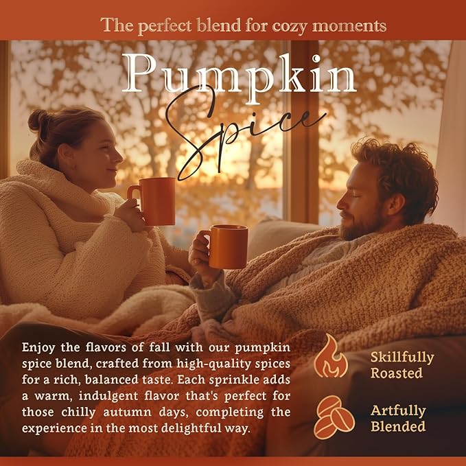 Flavored Ground Coffee – Spice Pumpkin 100% Arabica Single Origin Medium Roast USDA Organic Naturally Flavored – by Coffea Flavor