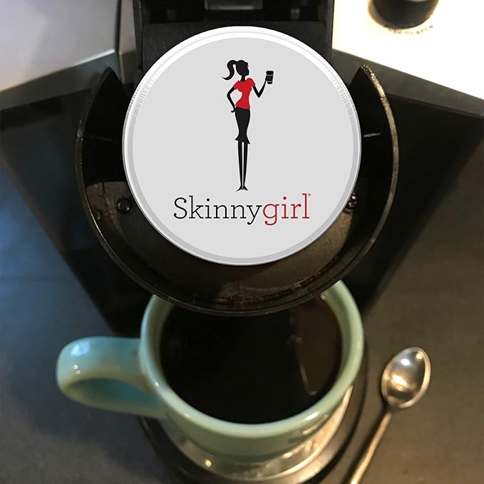 Skinnygirl Half Caff Coffee Pods for Keurig K Cups Brewers Reduced Caffeine Medium Roast Coffee in Single Serve Cups 24 Count