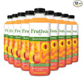 Frutiva Authentic Peach Drink Mix | Made in Mexico with Cane Sugar | Aguas Frescas Concentrate Makes 2.6 Gallons Per Bottle | No High Fructose Corn Syrup | Perfect for Drinks Desserts &amp More | 12