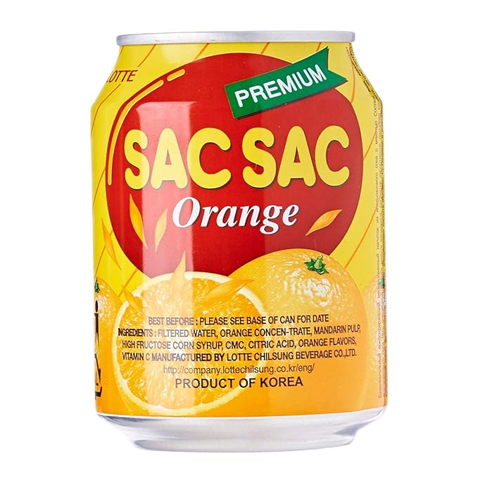 Korean Best Variety Energy Drink Box Deal - SACSAC RICE PUNCH PEAR JUICE - (SACSAC ORANGE 12 CANS)