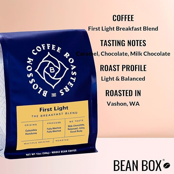 Bean Box Coffee Sampler - Roasted by Blossom 4-Pack Freshly Ground Coffee Gourmet Coffee