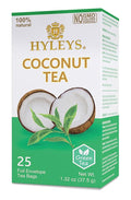 12 Pack of Hyleys Natural Wellness Coconut With Green Tea - 25 Tea Bags (100% Natural Gmo Free Gluten Free Dairy Free Sugar Free)