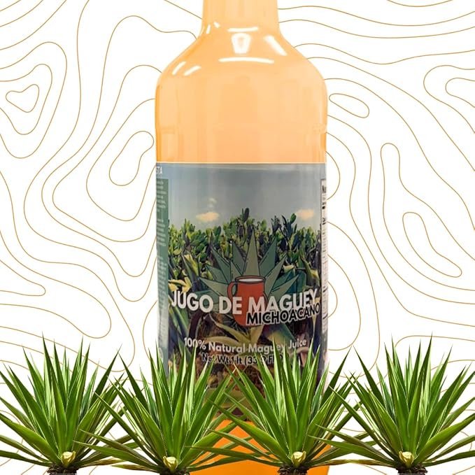 HERBALISTA Maguey Juice - Jugo De Maguey Tarasco Extract 33.3 Fl Oz (1 Liter) | All Natural 100% Juice | Jugo de Maguey de Michoacan Sabor Natural