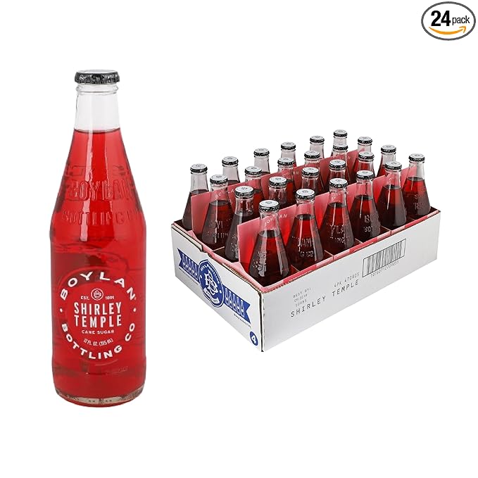 Boylan Bottling Craft Cane Sugar Soda - Shirley Temple 12oz Glass Bottle (Pack of 24)