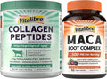 Bovine Collagen Peptides Powder and Maca Root Capsules Bundle Dietary Supplements Vegan-Friendly